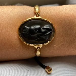 Alex Bittar Punk Enamel MOP Cameo Bracelet